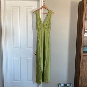 Abercrombie & Fitch Plunge Cowl Back Maxi Dress • Medium Tall • NWT